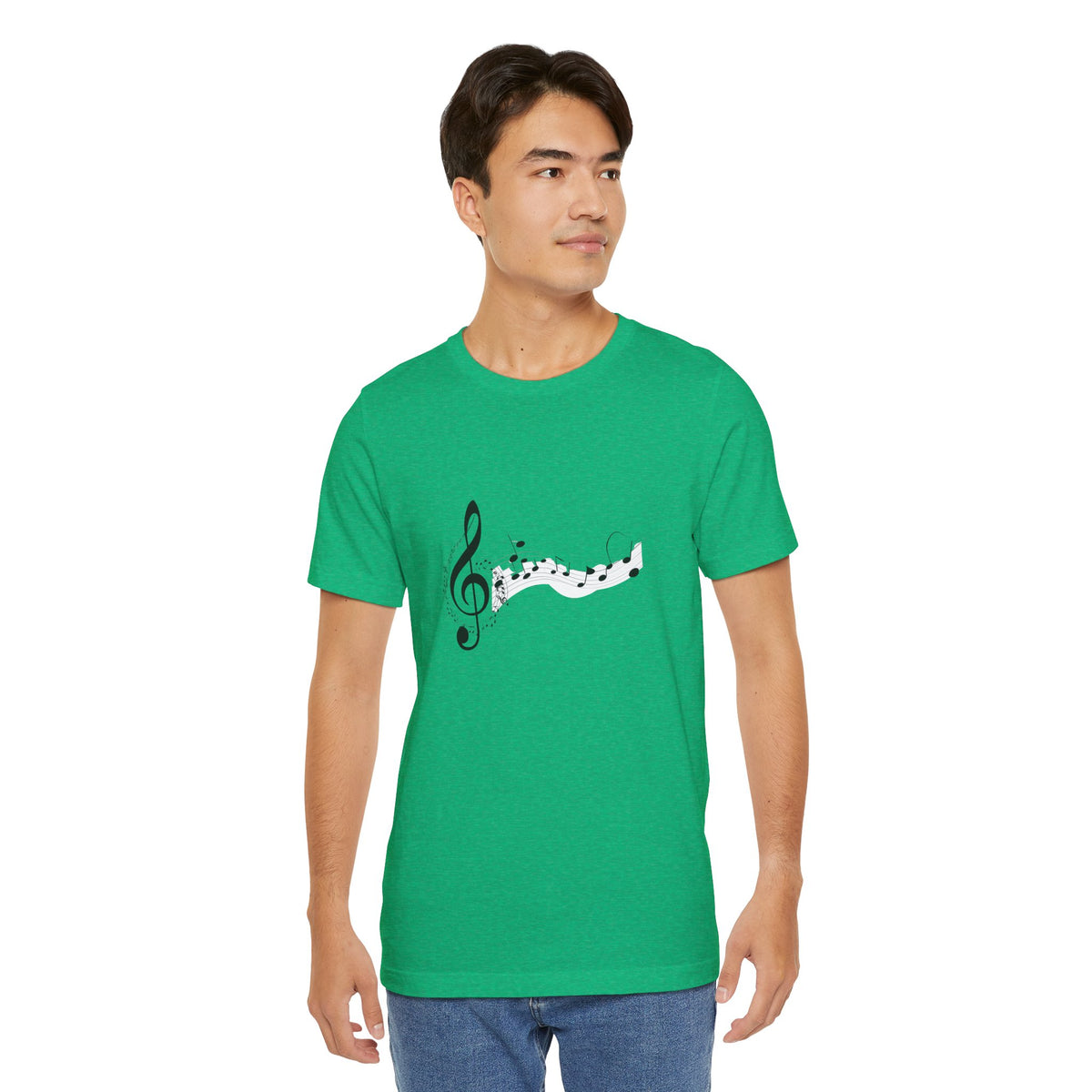 Musical Notes Short Sleeve Tee for Music Lovers