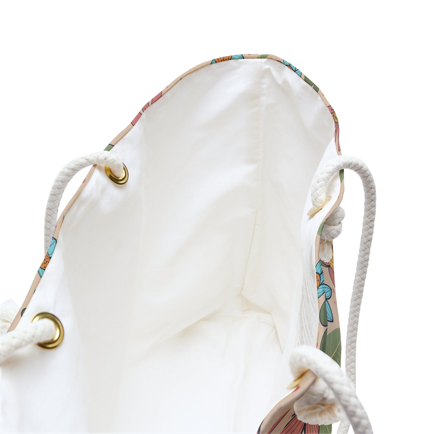 Floral Weekender Bag — Retro Pastel Flower Tote for Travel & Beach