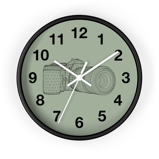 Photography Themed Wall Clock, Unique Gift for Photographers, Blue Clock, Home Decor, Creative Wall Art, Photography Lover