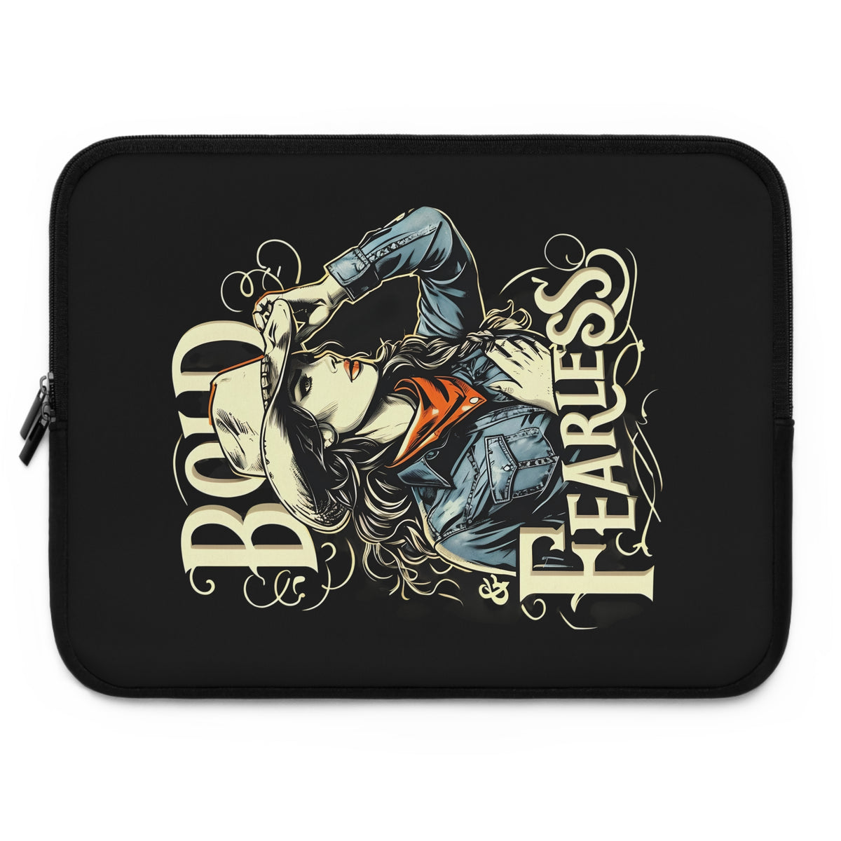 Bold & Fearless Laptop Sleeve - Western Decor, Cowgirl Gift, Tech Organizer, Stylish Sleeve, Unique Laptop Case