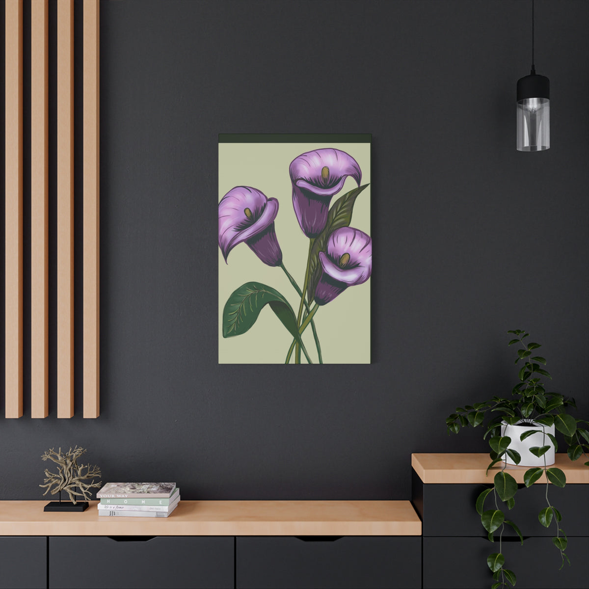 Copy of Matte Canvas, Stretched, 1.25" Purple Flowers