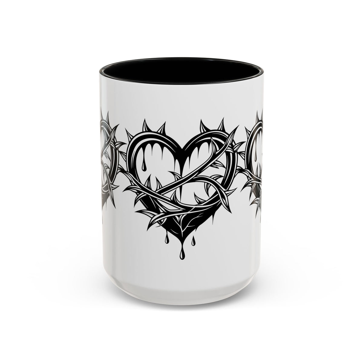 Gothic Heart Mug, Unique Art Coffee Cup for Gifting, Gothic Home Decor, Perfect for Friends, Gothic Style Drinkware