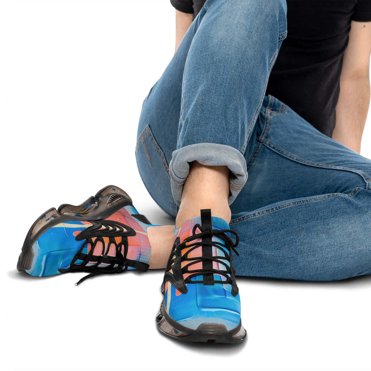 Men's Colorful Mesh Sneakers, Stylish Athletic Shoes, Trendy Casual Footwear, Breathable Running Sneakers, Summer Fashion Sneakers