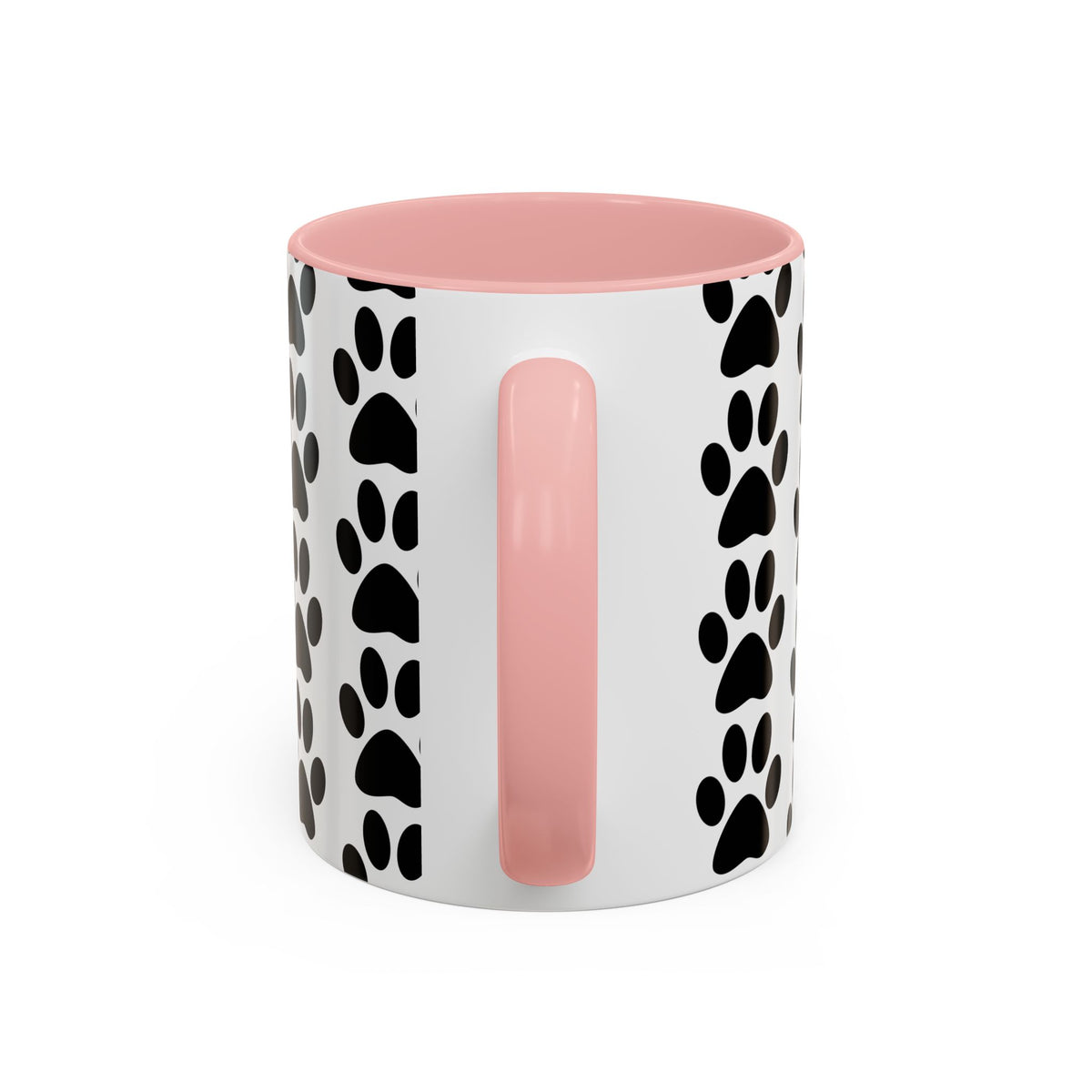 Paw Print Accent Coffee Mug - Dog Lover Gift, Black and White Pet Mug, Cute Animal Decor, Personalized Pet Owner Present, Coffee Tea Cup