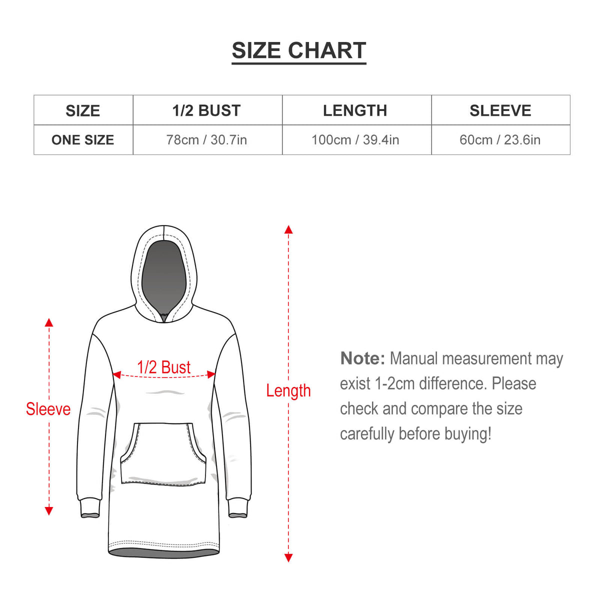 Merry Christmas Wearable Sweater Blanket Oversize