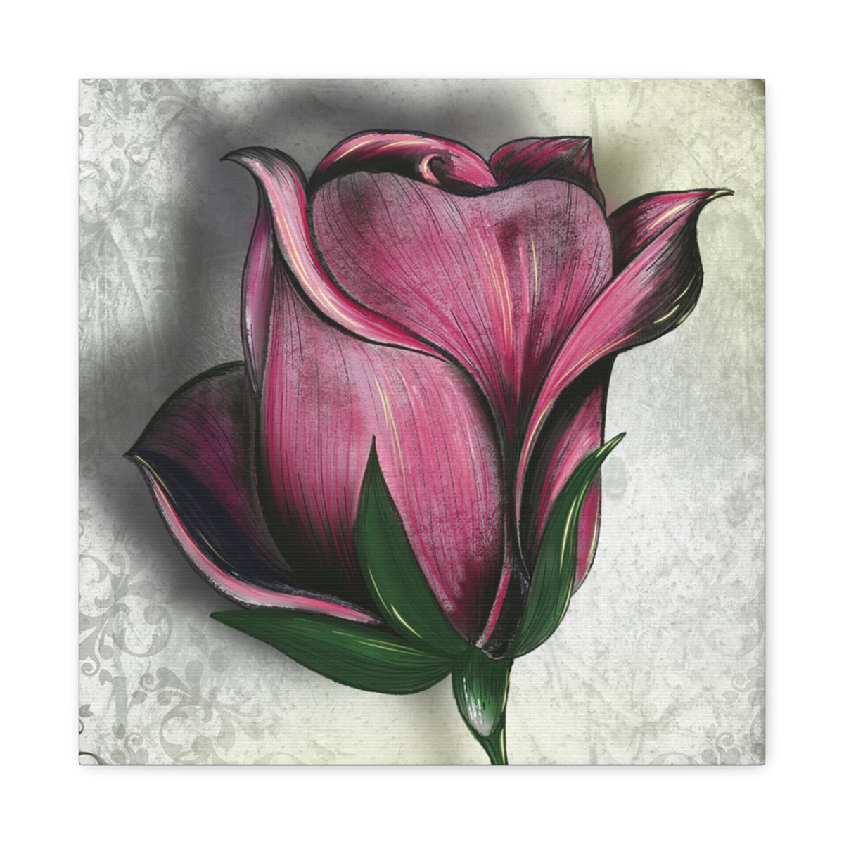 Matte Canvas, Stretched, 1.25" Purple Flowers