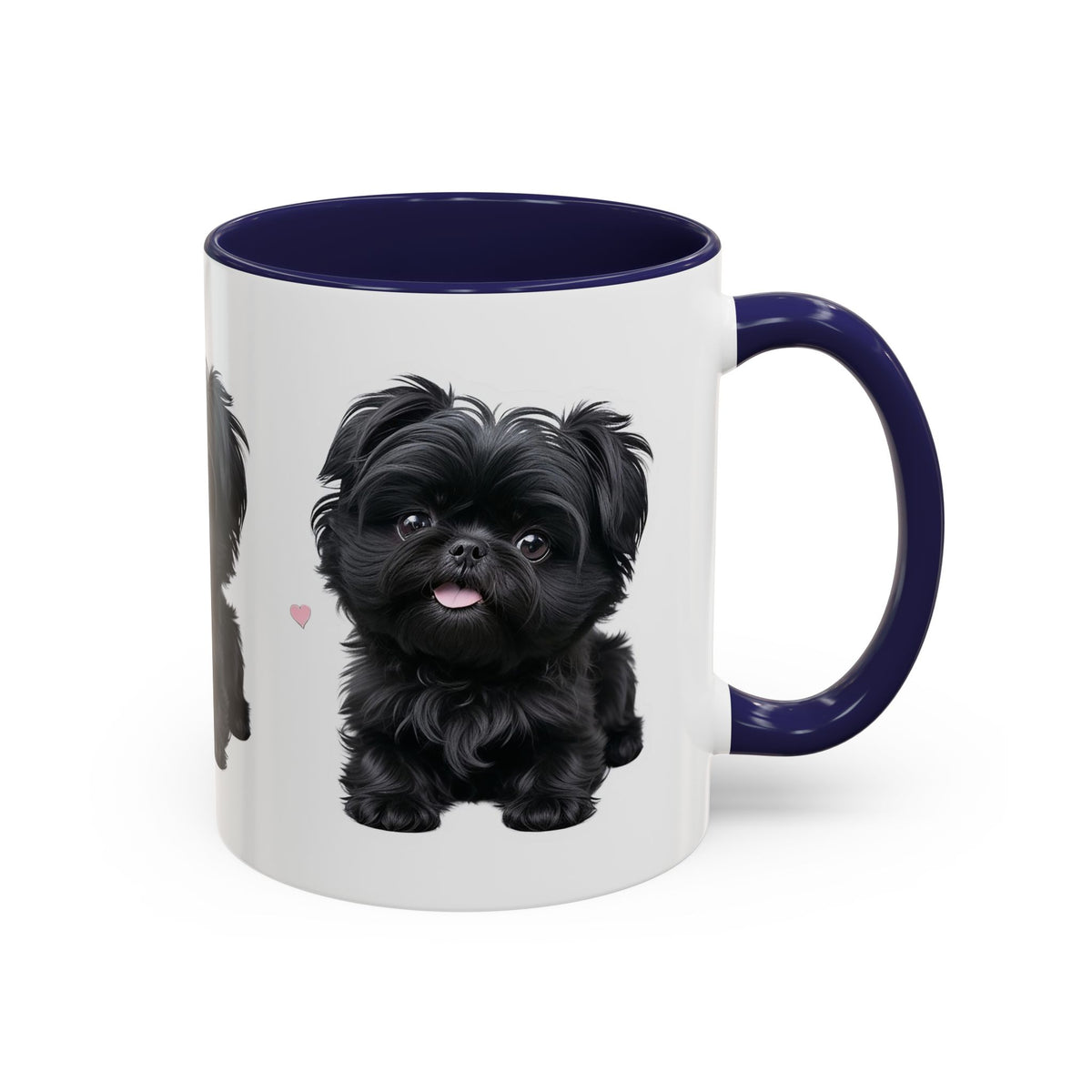 Cute Pug Accent Coffee Mug, Pet Lover Gift, Coffee Cup, Dog Mom Mug, Black Dog Ceramic Mug