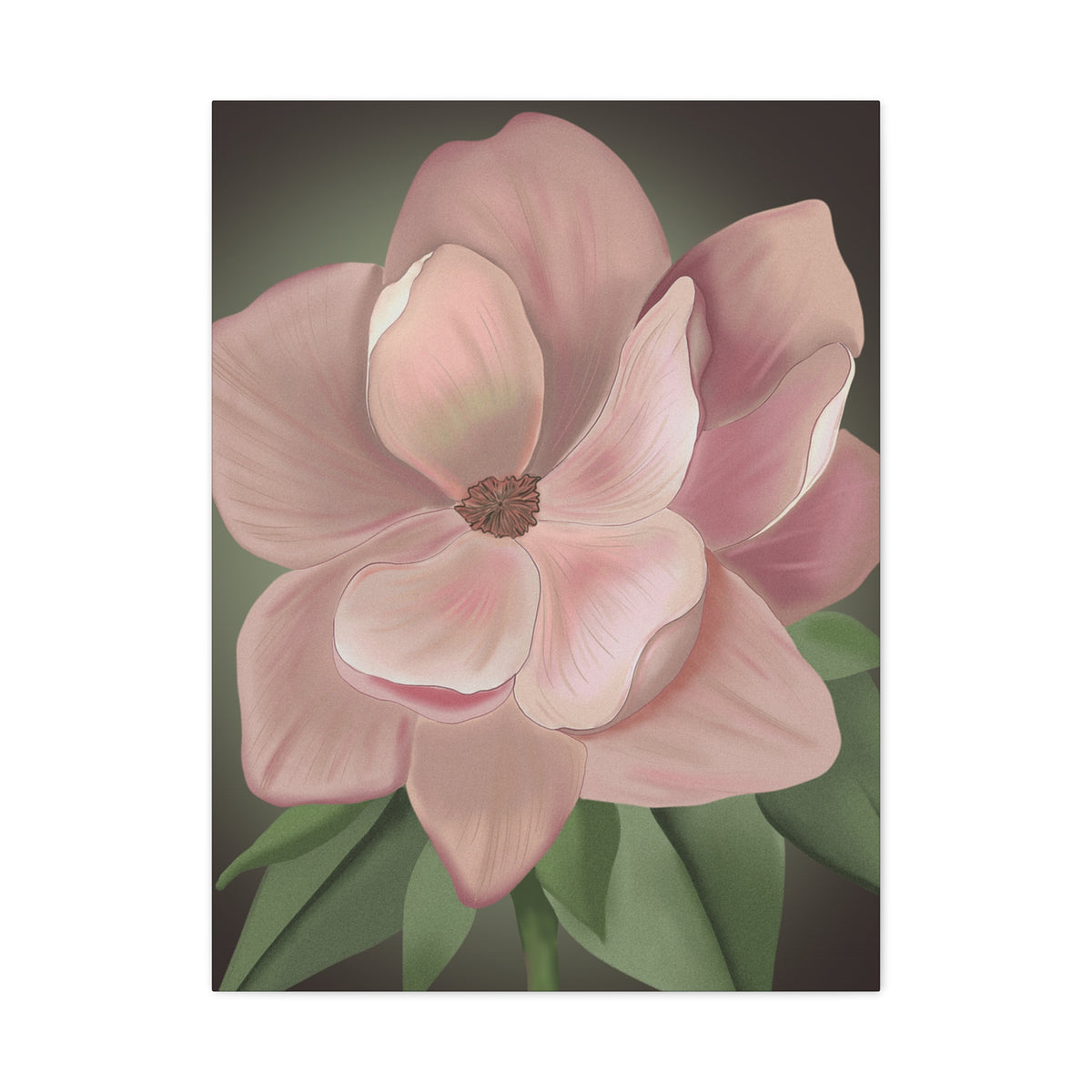 Matte Canvas, Stretched, 1.25" Pink Flowers
