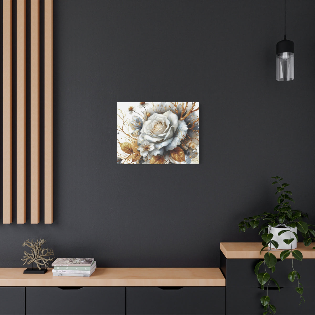 Matte Canvas, Stretched, 1.25" - Gold and Black