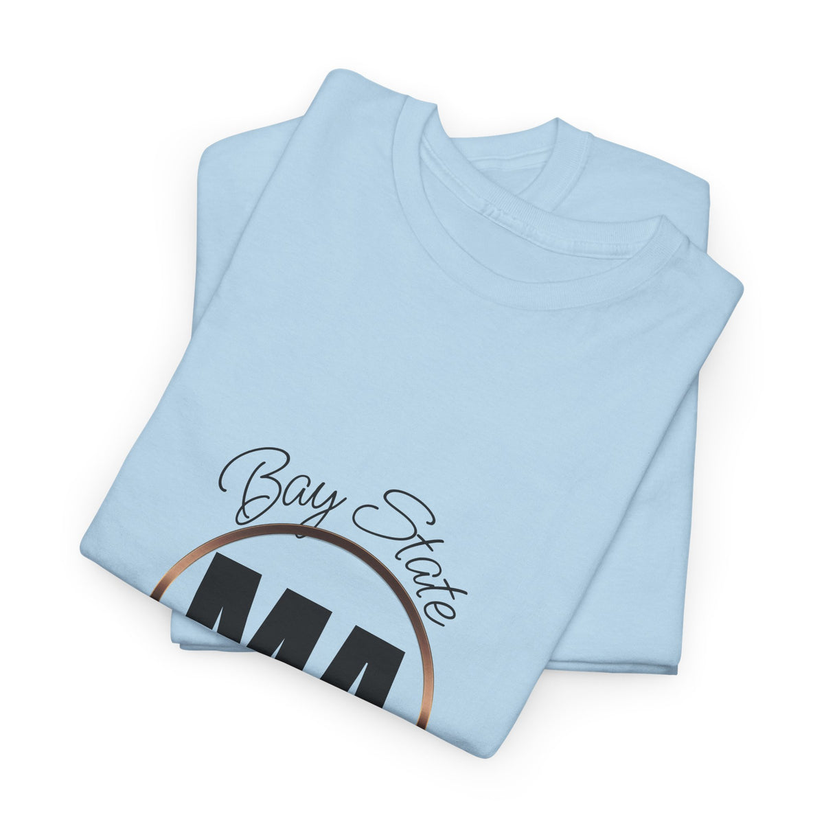Unisex Heavy Cotton Tee with Massachusetts Design, Casual Wear, Gift for Him/Her, Travel Souvenir, Vintage Style