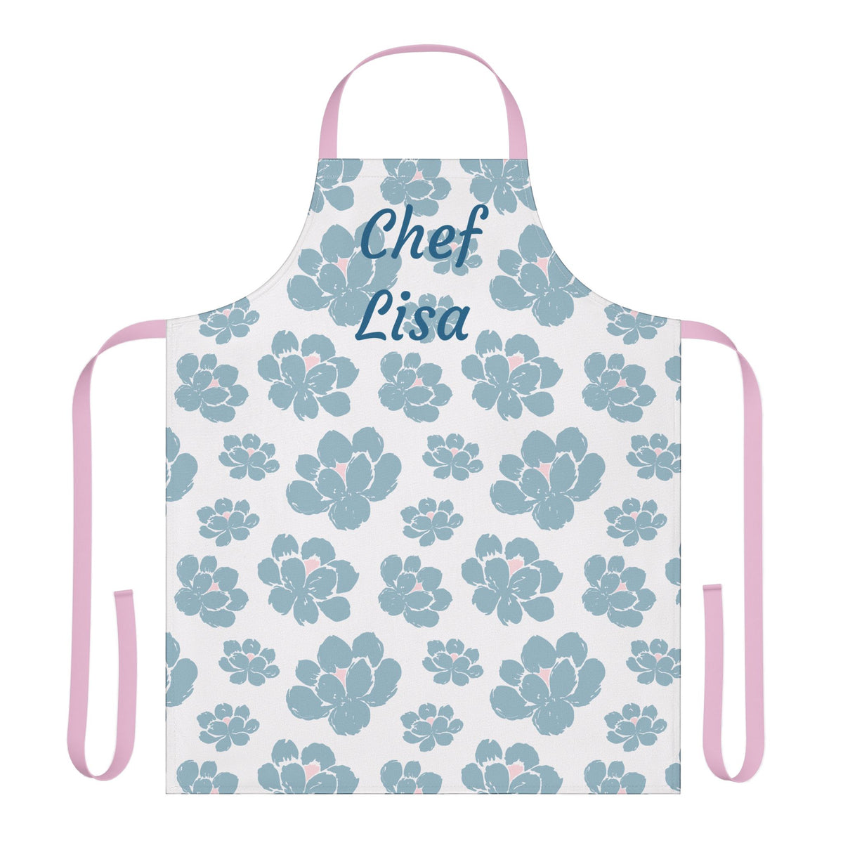 Floral Personalized Apron for Chefs, Custom Kitchen Gift, Cooking Apron, Chef Gift, Elegant Cooking Style, Mother's Day Gift