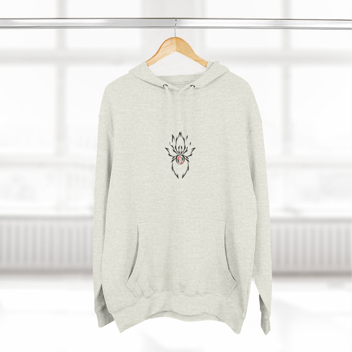Cozy Spider Fleece Hoodie - Spooky Fashion, Unisex Casual Wear, Halloween Gift, Fall Fashion, Comfortable Layering
