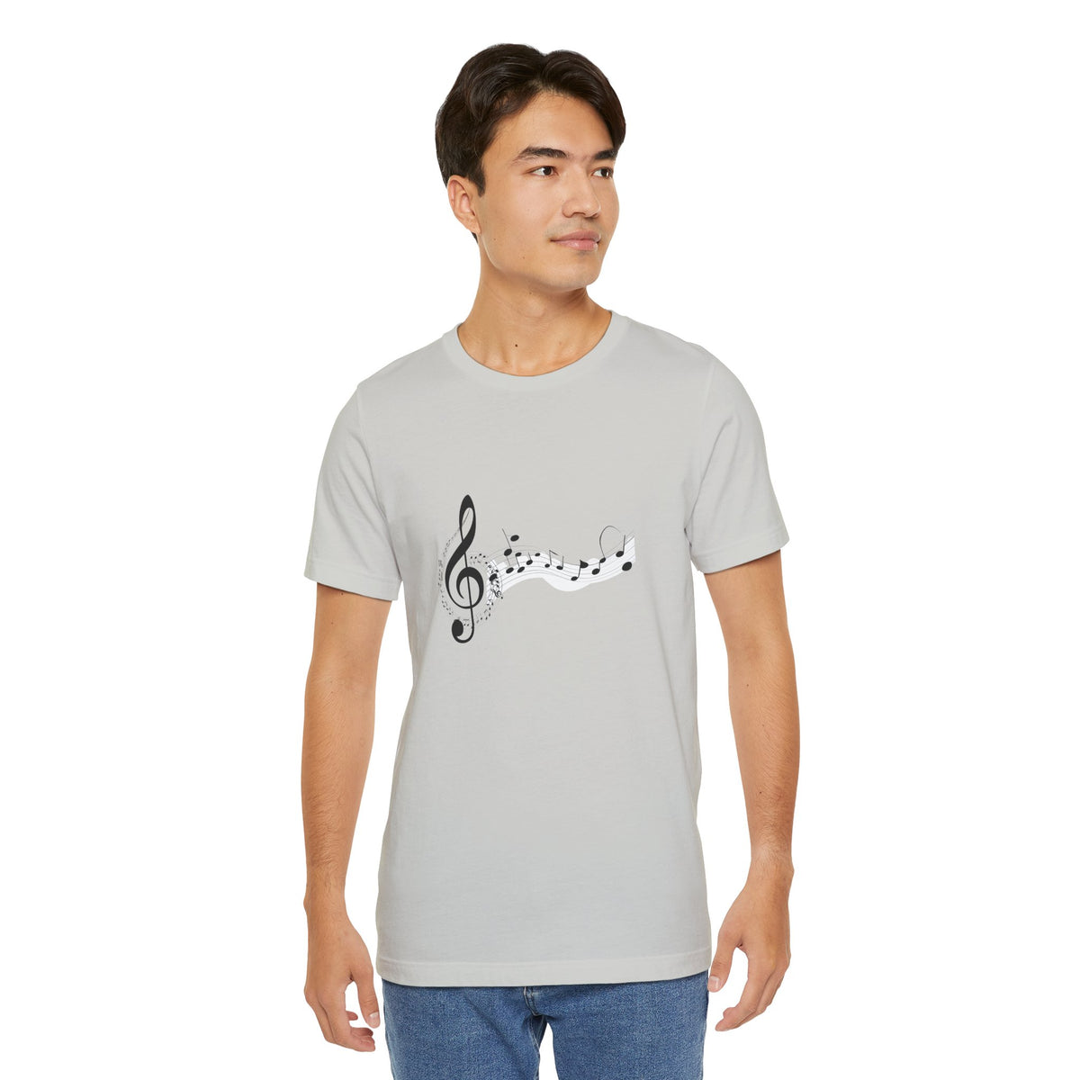 Musical Notes Short Sleeve Tee for Music Lovers