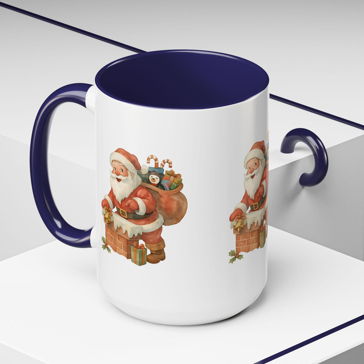 Festive Santa Coffee Mug, Holiday Gift, Christmas Decorations, Cozy Kitchen, Unique Mug, Santa-Themed Drinkware