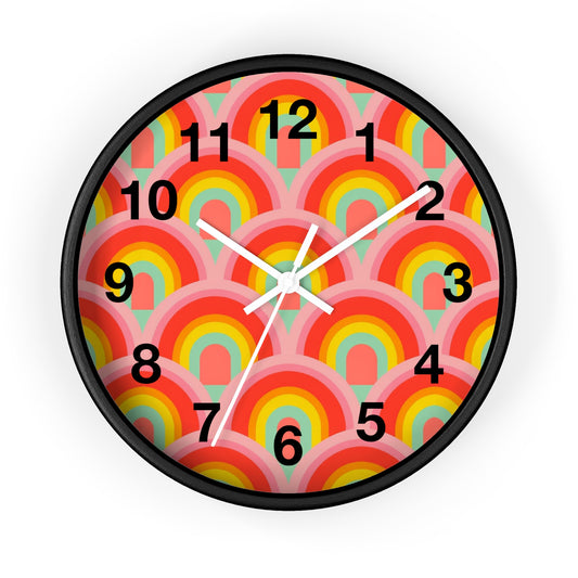 Vibrant rainbow Wall Clock