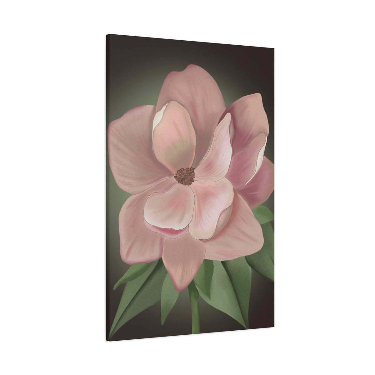 Matte Canvas, Stretched, 1.25" Pink Flowers