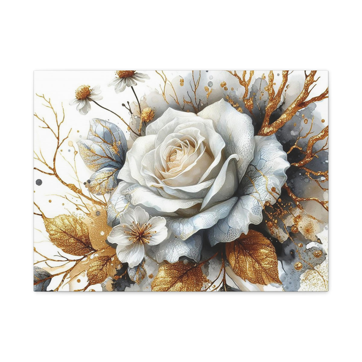 Matte Canvas, Stretched, 1.25" - Gold and Black