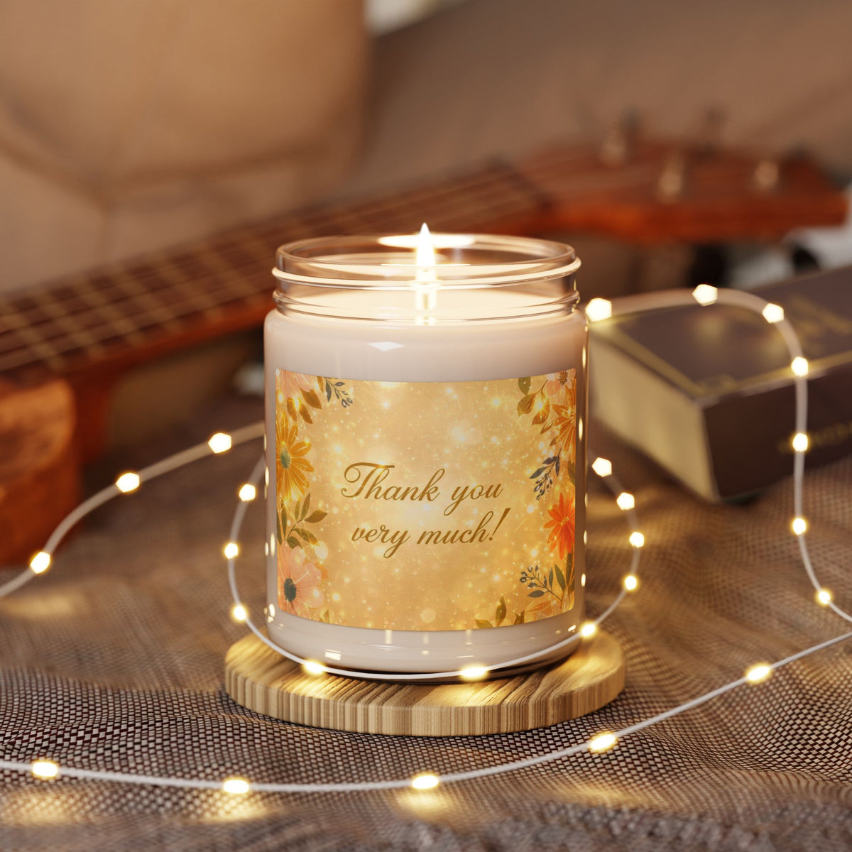 Thank You Very Much Scented Soy Candle — 9oz Gratitude Gift Jar
