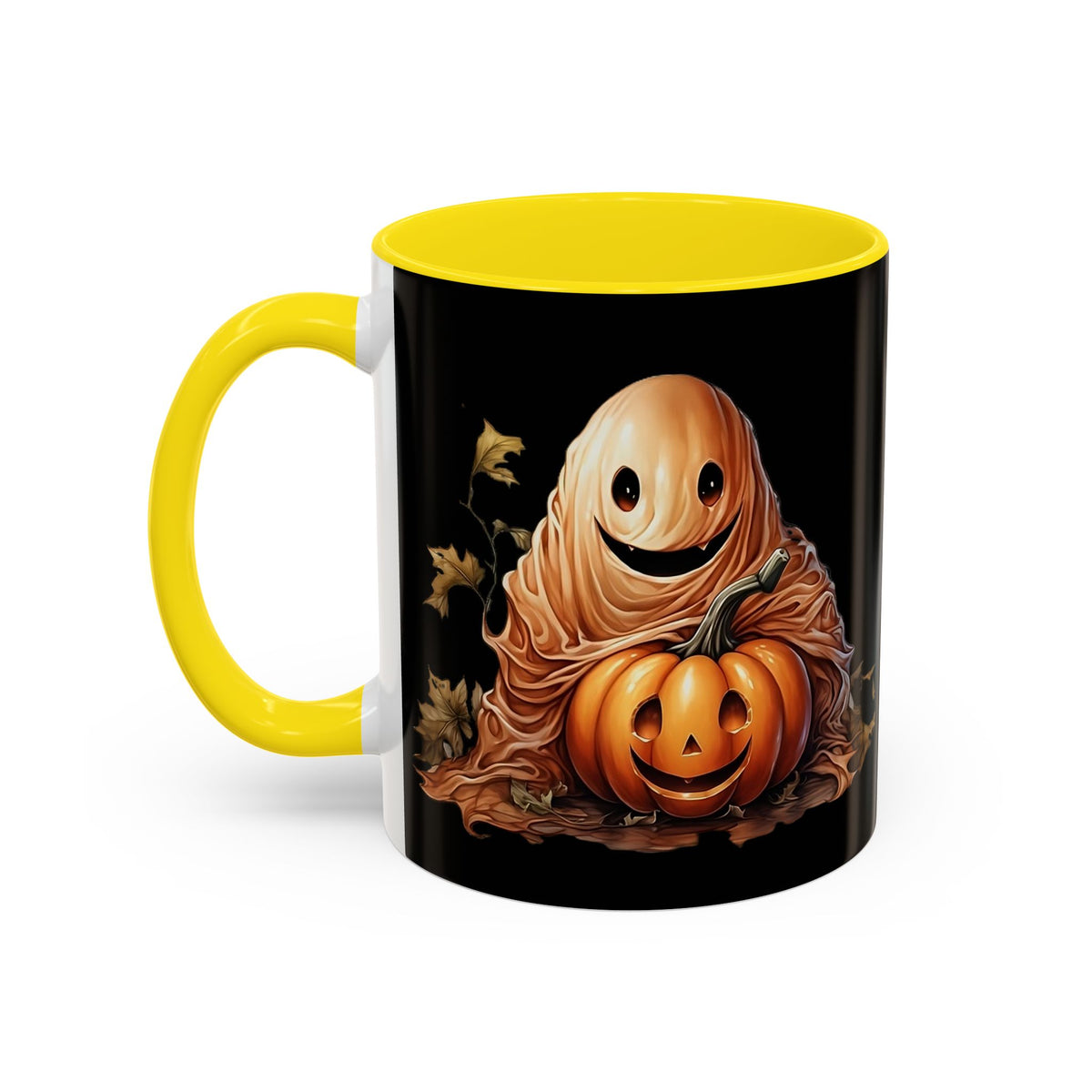 Halloween Ghost Pumpkin Coffee Mug, Spooky Drinkware, Fall Decor, Halloween Gift, Pumpkin Spice Lover's Mug