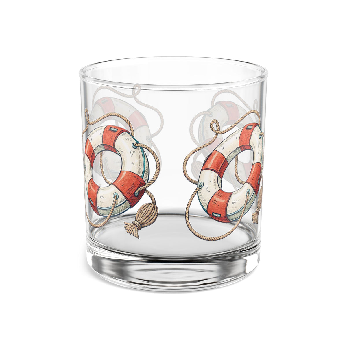 Nautical Rocks Glass, 10oz – Coastal Barware, Beach House Gift, Maritime Decor, Summer Gathering