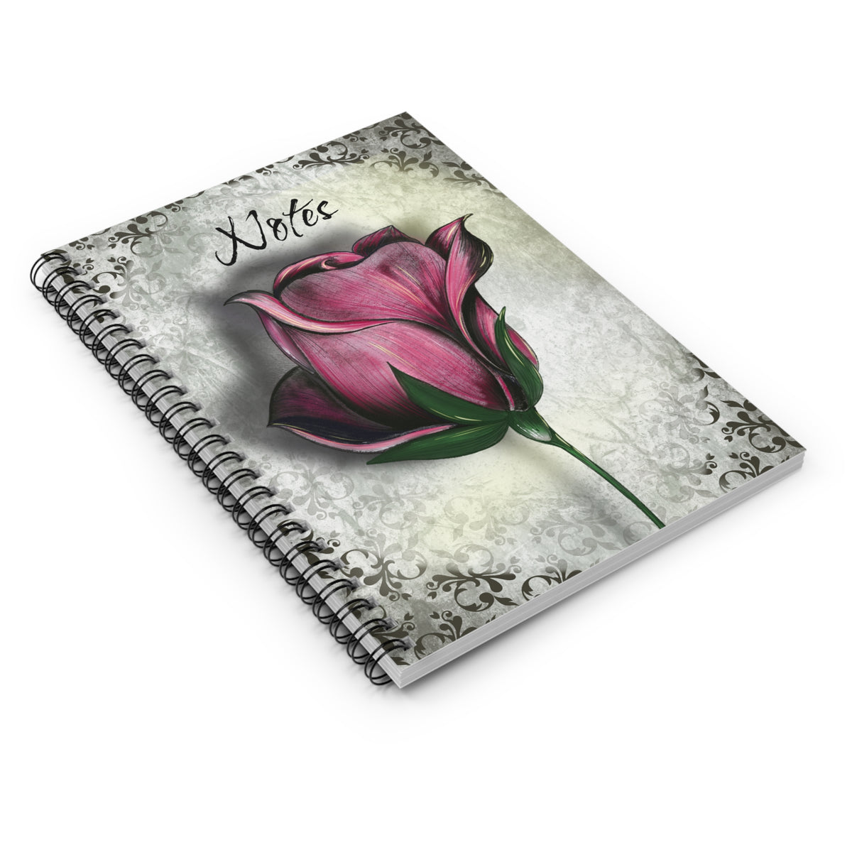 Floral Spiral Notebook - Perfect for Journaling, Note-taking, Gifts for Students, Mothers Day, Elegant Stationery