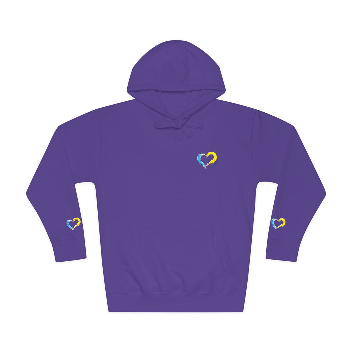 Colorful Heart Unisex Fleece Hoodie | Cozy Gift for Friends, Valentine's Day, Anniversary, Casual Wear, Spring Fashion