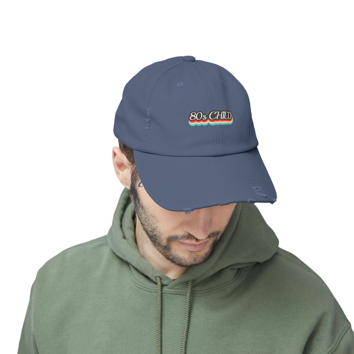 Unisex Distressed Cap- 80s child