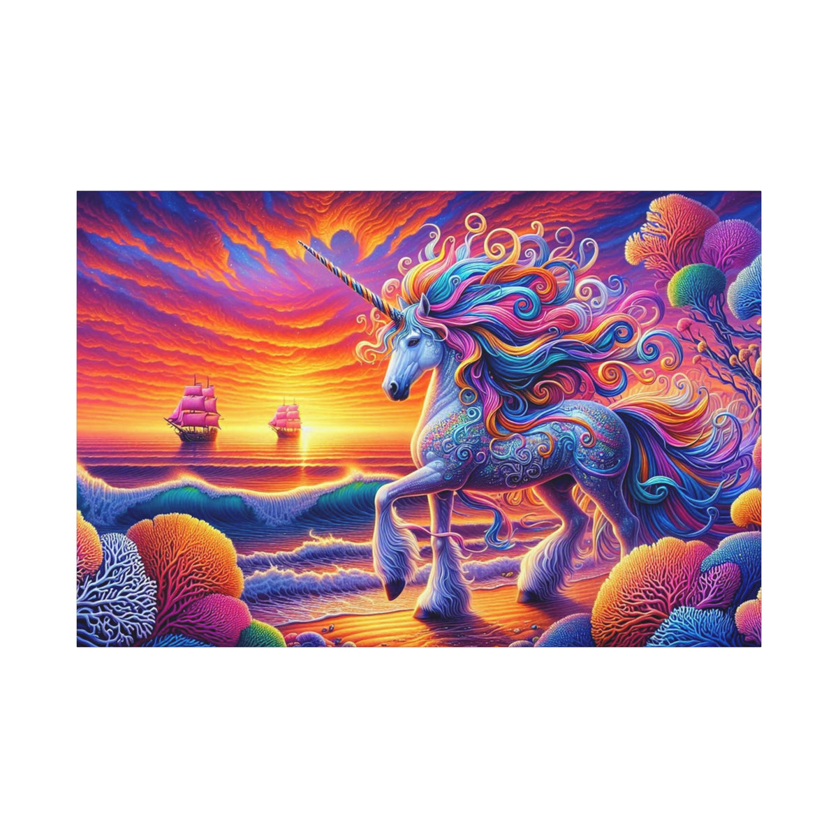Matte Canvas, Stretched, 1.25" Unicorn