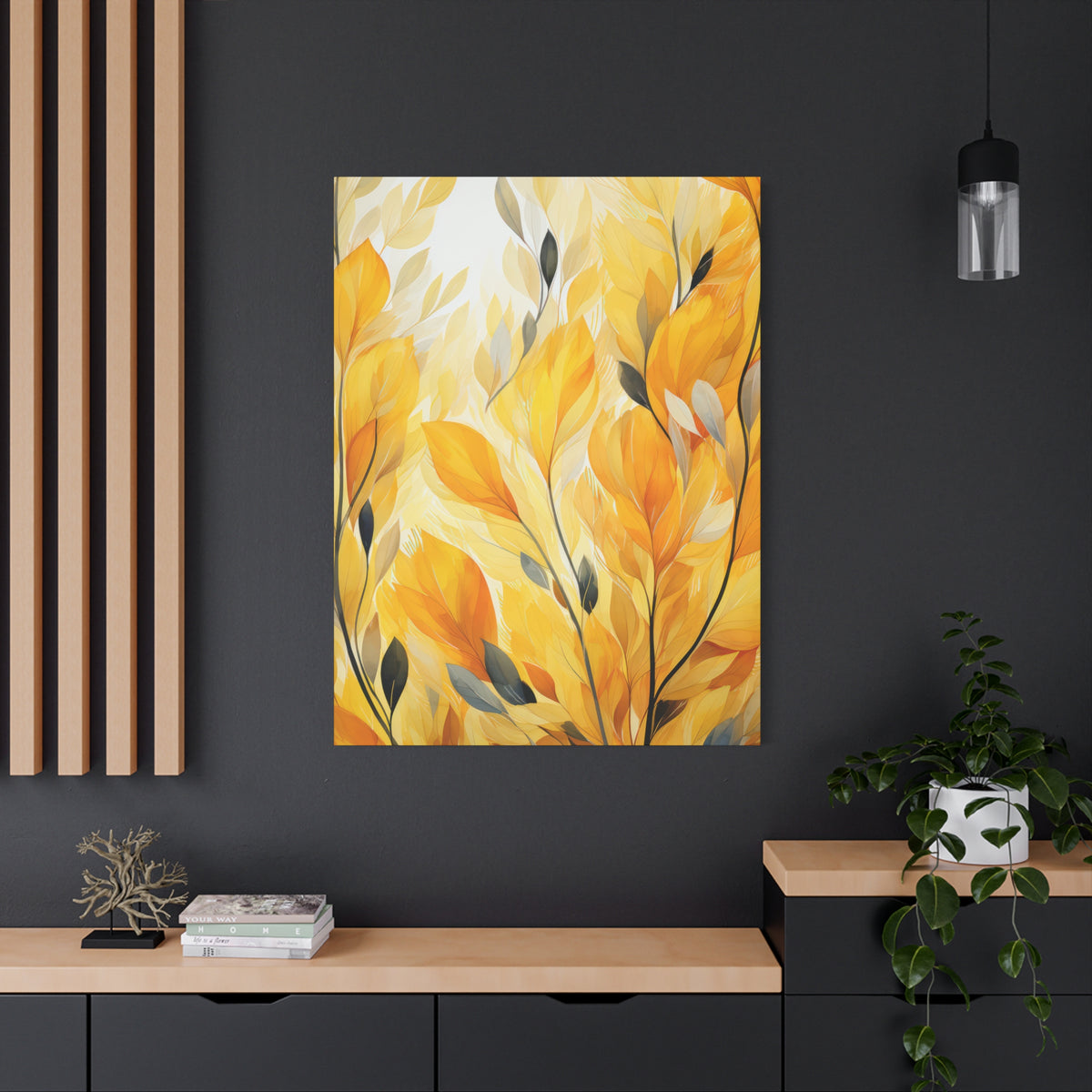 Gorgeous Yellow Matte Canvas Art Print, Stretched, 1.25"