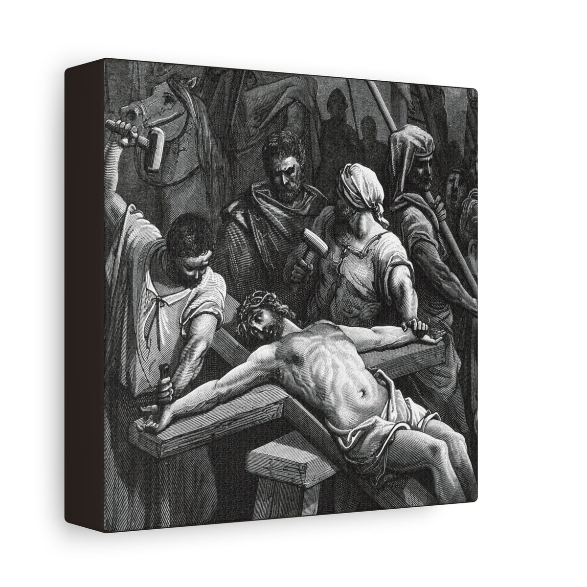 Crucifixion Art Matte Canvas Print – Stretched Religious Wall Decor