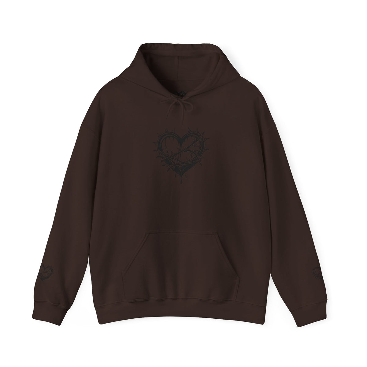 Chic Hooded Sweatshirt with Heart Design - Cozy Streetwear, Perfect Gift for Friends, Casual Style, Empowering Sayings, Unisex Fashion