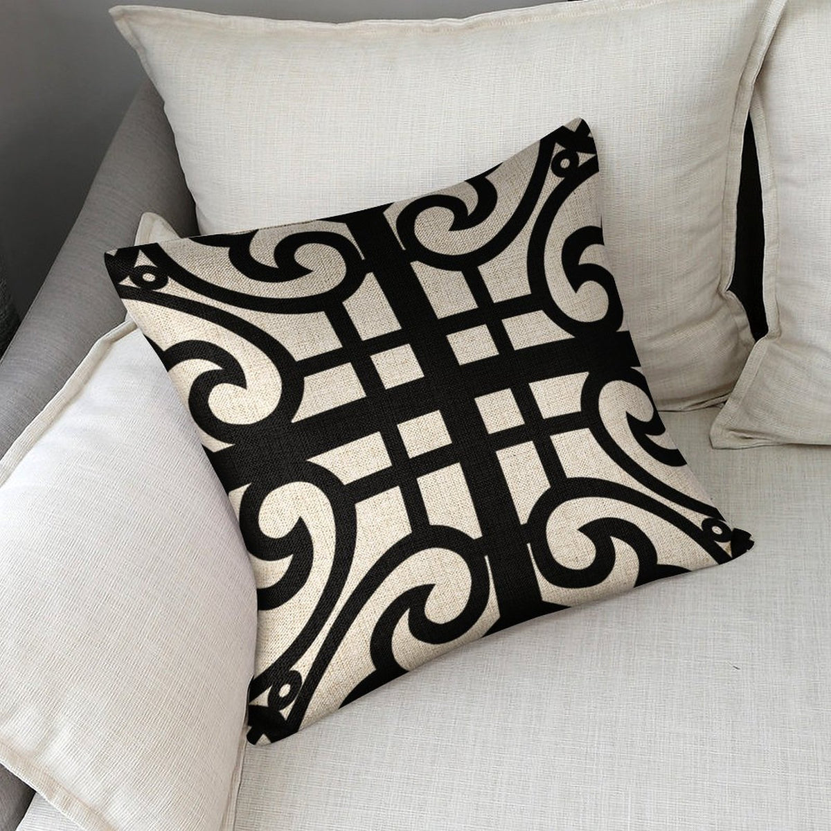 Personalized Photo Pillowcases (Pillow Excluded) Swirls and lines