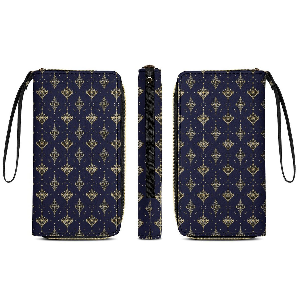 Leather Wallet with Wristlet Strap