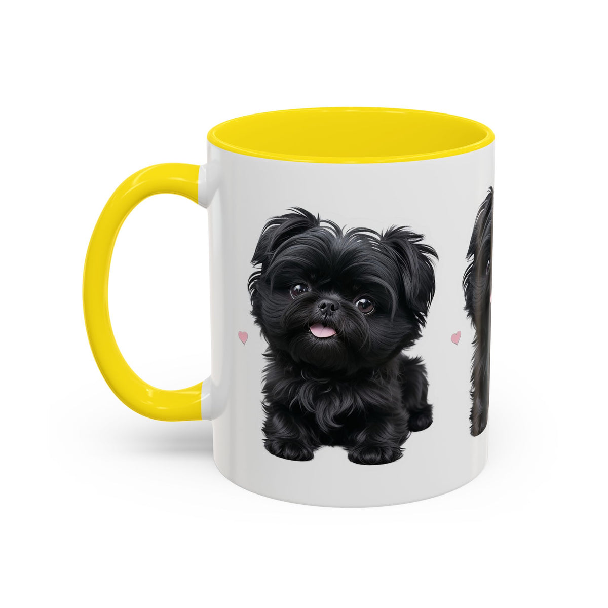 Cute Pug Accent Coffee Mug, Pet Lover Gift, Coffee Cup, Dog Mom Mug, Black Dog Ceramic Mug