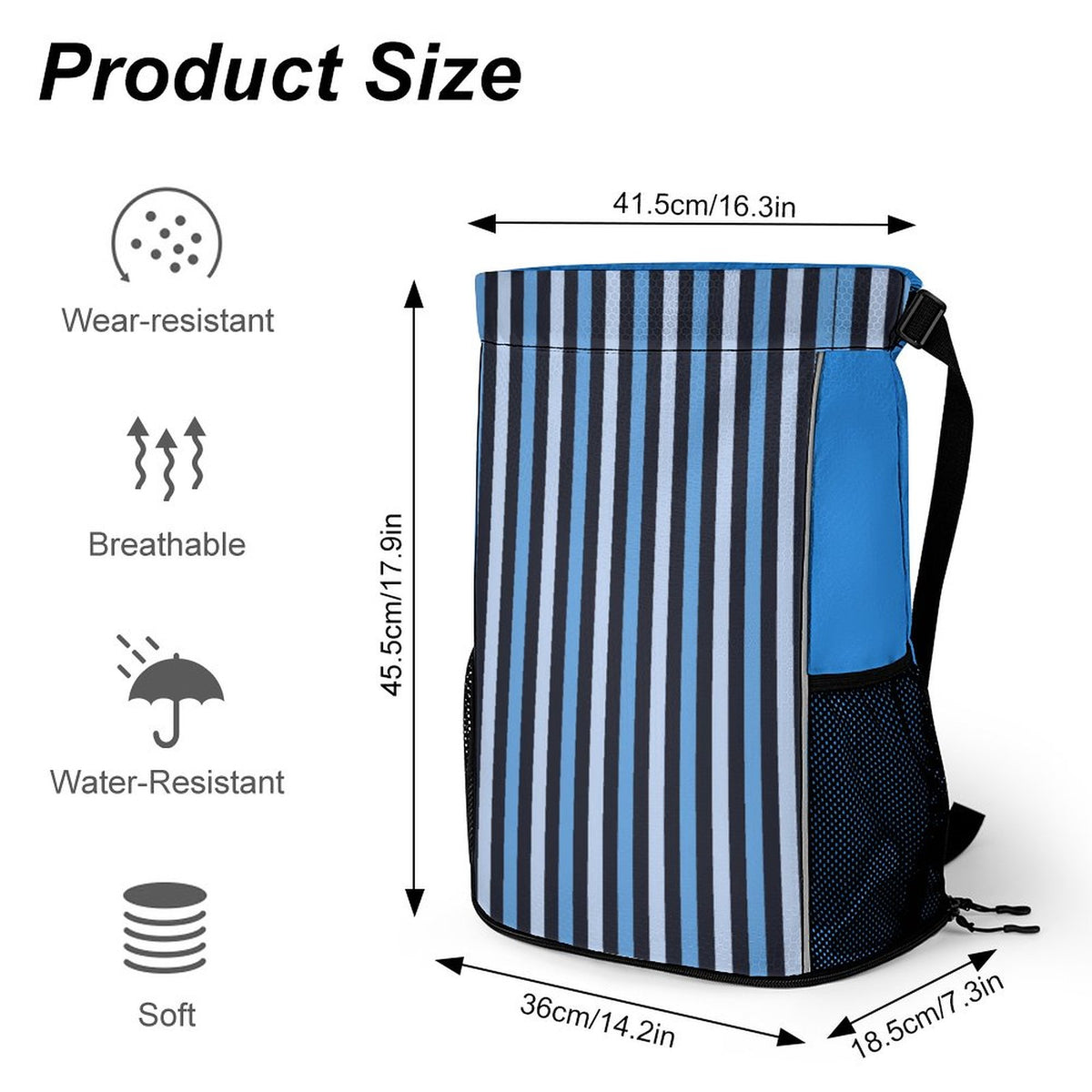 Waffle Cloth Sprots Drawstring Bag (Multi-Sites)