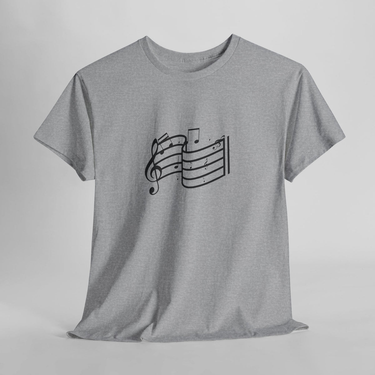 Music Notes T‑Shirt — Minimalist Sheet Music Tee for Musicians & Music Lovers