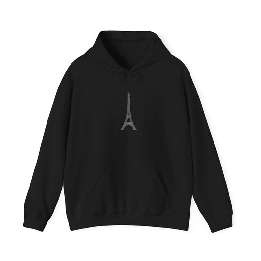 Parisian Style Hoodie - Cozy Unisex Sweatshirt with Eiffel Tower Design, Travel Gift, Streetwear, Casual Wear, Vacation Vibe