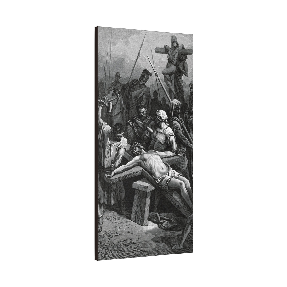 Crucifixion Art Matte Canvas Print – Stretched Religious Wall Decor