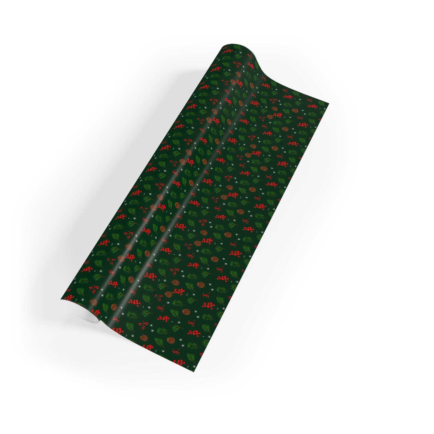 Festive Christmas Gift Wrap Roll, Holiday Wrapping Paper, Eco-Friendly Gift Wrap, Seasonal Gift Wrapping, Green Christmas Paper