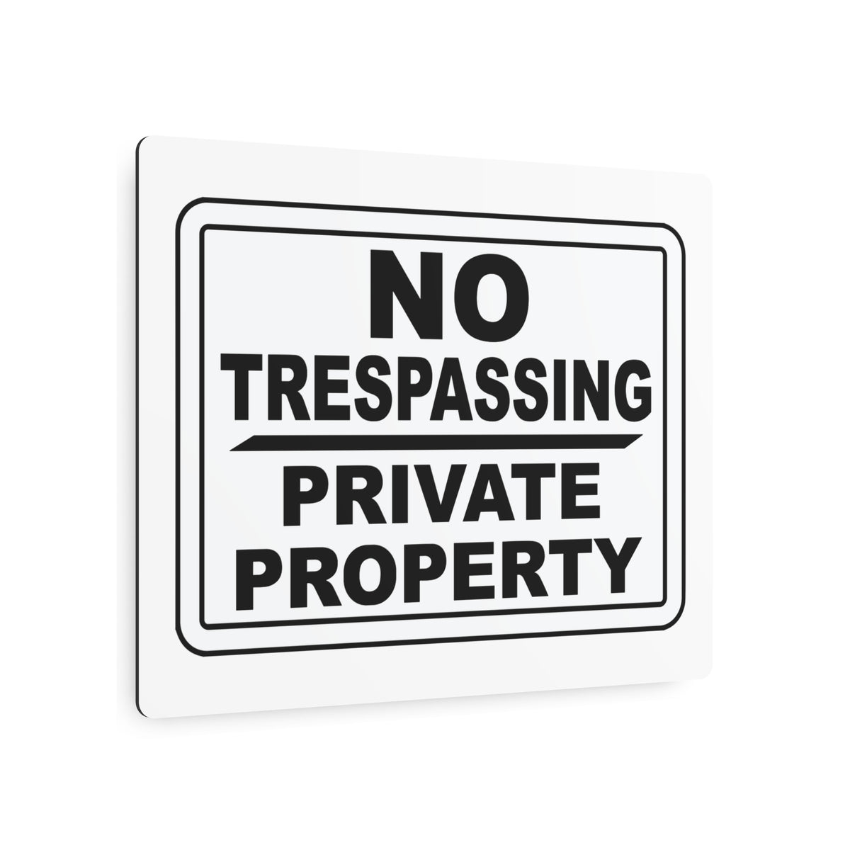 Metal Art Sign - 'No Trespassing' Decorative Home Security Sign, Rustic Home Decor, Yard Sign, Gift for New Homeowners, Protection Sign