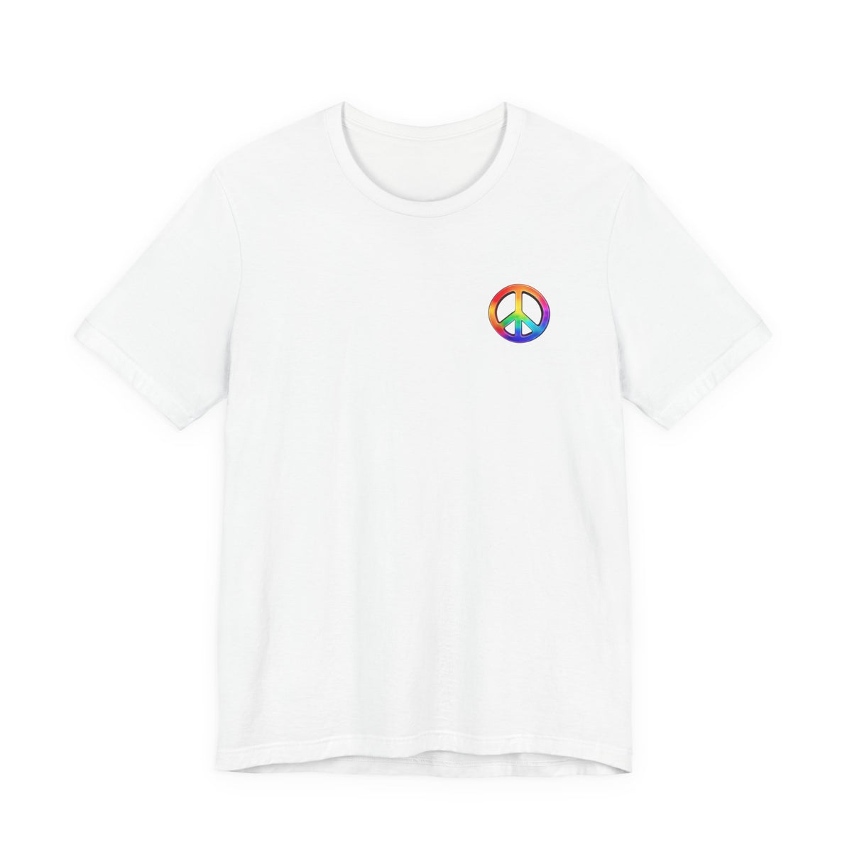 Peace Sign Tie-Dye Tee — Rainbow Hippie Peace Symbol T-Shirt