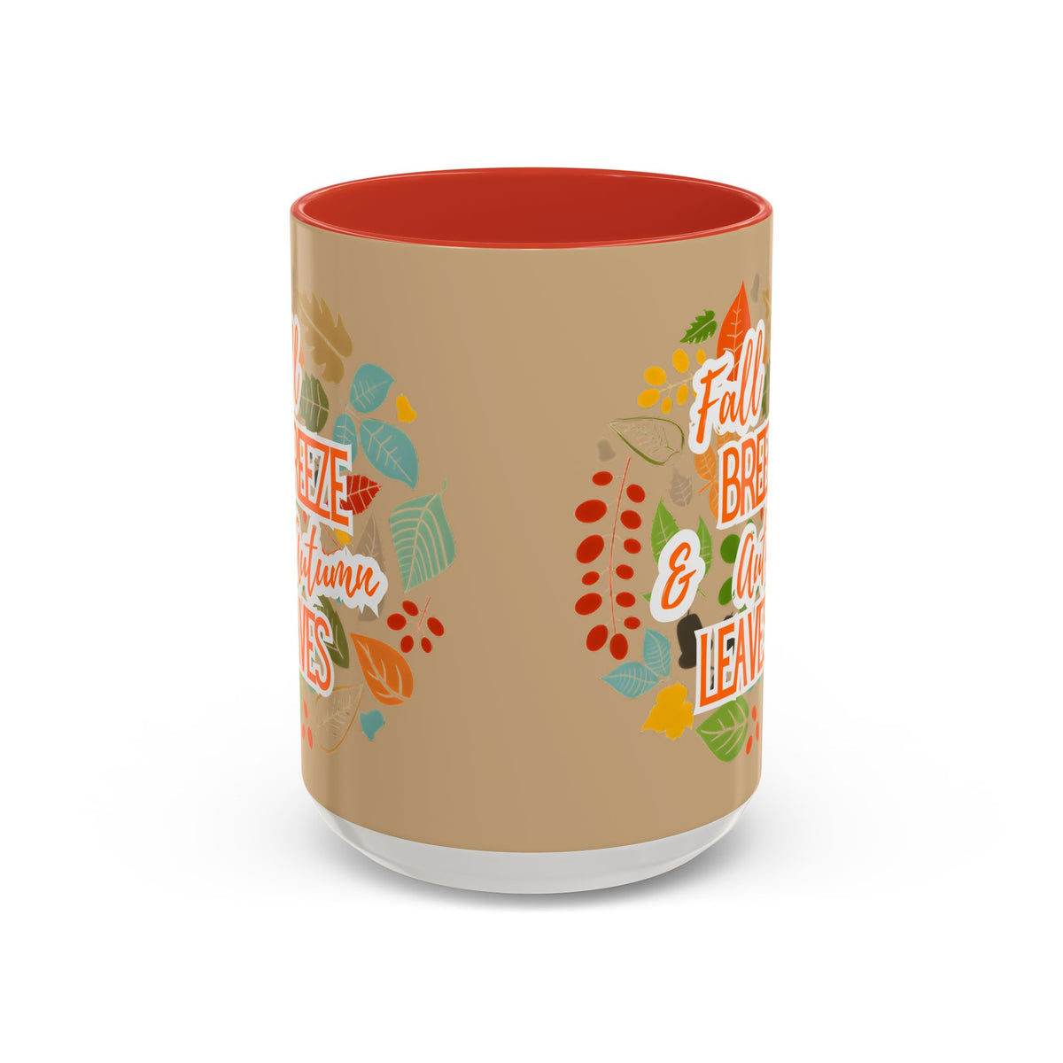 Fall Breeze & Leaves Coffee Mug, Autumn Mug, Seasonal Drinkware, Cozy Kitchen Decor, Perfect Gift for Fall Lovers