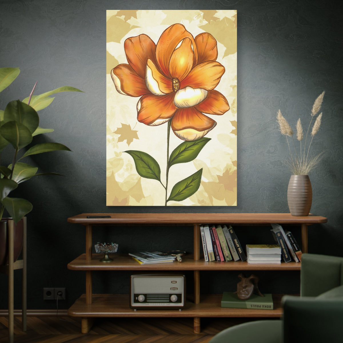 Copy of Matte Canvas, Stretched, 1.25" Tulips Pink and Purple Flowers