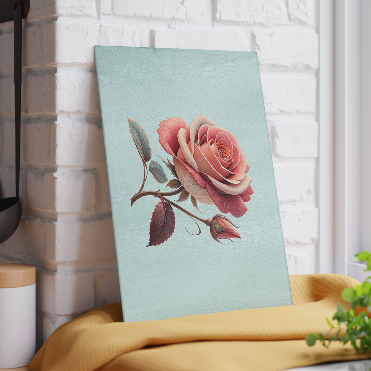 Elegant Floral Glass Cutting Board | Kitchen Decor, Wedding Gift, Home Essentials, Gift for Her, Entertaining Accessories