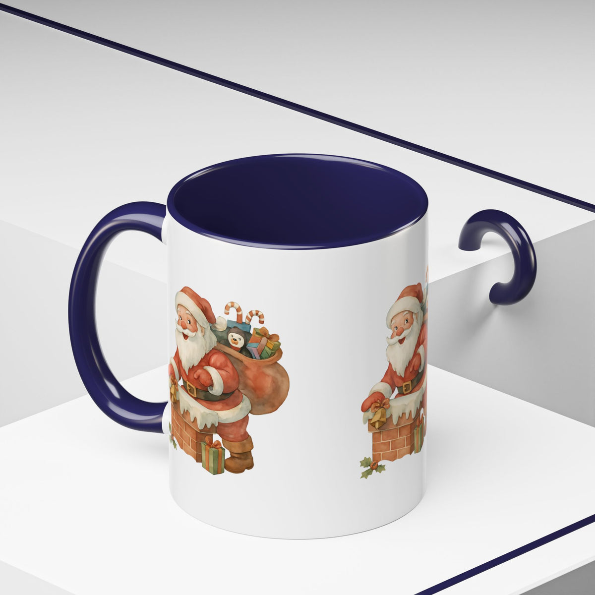 Festive Santa Coffee Mug, Holiday Gift, Christmas Decorations, Cozy Kitchen, Unique Mug, Santa-Themed Drinkware