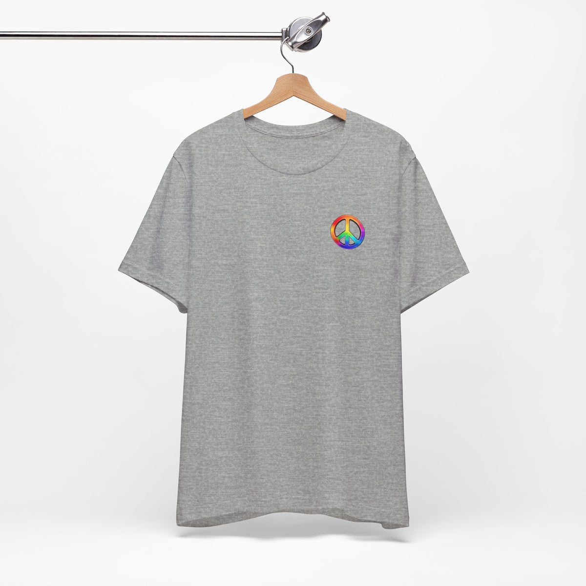 Peace Sign Tie-Dye Tee — Rainbow Hippie Peace Symbol T-Shirt