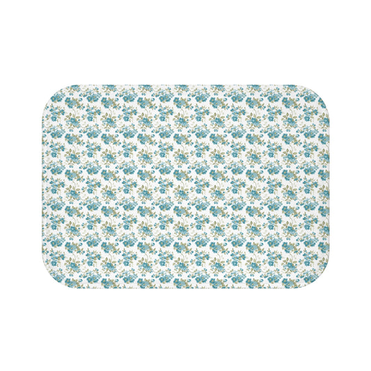 Floral Design Bath Mat, Cozy Bathroom Rug, Vintage Style Bath Accessory, Spring Home Decor, Perfect Gift for Housewarming or Bridal Shower