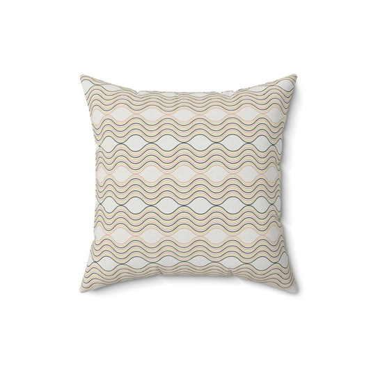 Modern Wave Pattern Throw Pillow | Cozy Home Decor Accent | Bohemian Style, Sofa Cushion, Gift for Her, Homewarming Gift