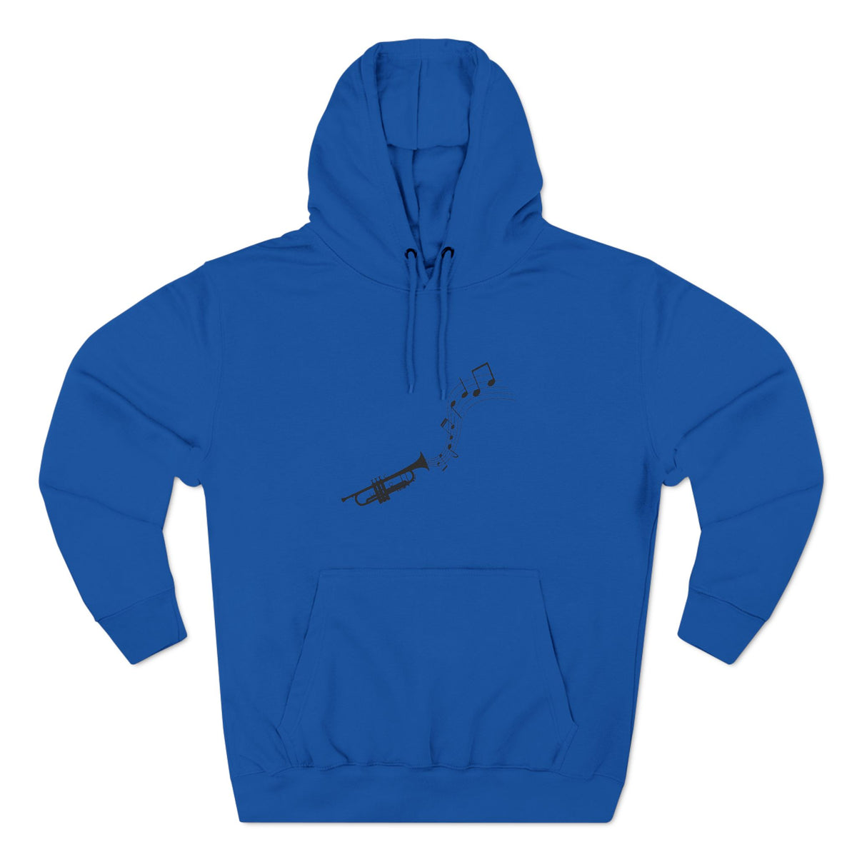 Trumpet Music Notes Hoodie — Minimalist Jazz Instrument Pullover