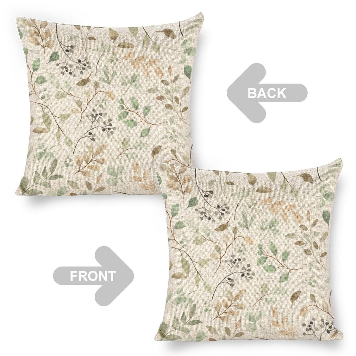 Throw pillowcases (Pillow Excluded) - leaves and vines